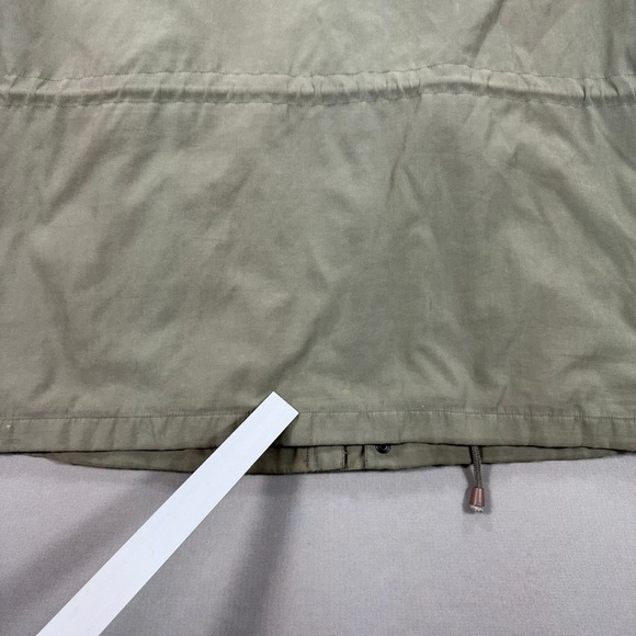 Vintage Nautica Field Jacket Men's Large Beige Full Zip Pockets Field Chore - Picture 10 of 11